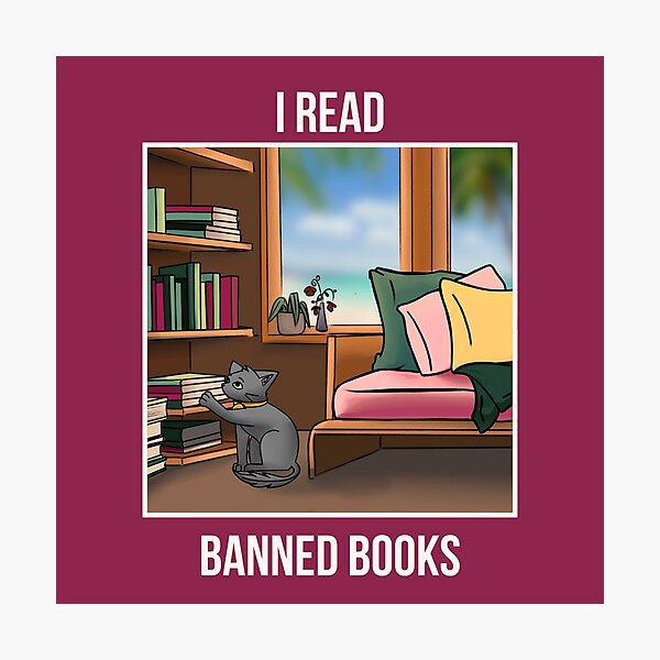 Item preview, I Read Banned Books | Cozy Resistance | Light Text designed and sold by StoryForge.