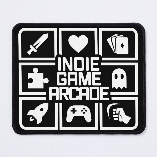 Item preview, Indie Game Arcade Podcast Logo White | Gamer Merch designed and sold by Nerd Sloth Creative.