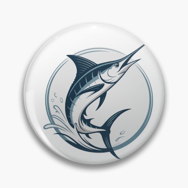 Item preview, Stylized Blue Marlin – Classic Design on Light Background designed and sold by FusiTink.