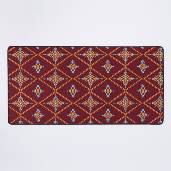 Item preview, Traditional Geometric Seamless Pattern - Red & Gold Textile Design designed and sold by RS4you.