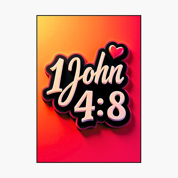Item preview, God Is Love - 1 John 4:8 | Christian Faith Art by All43 designed and sold by All43.
