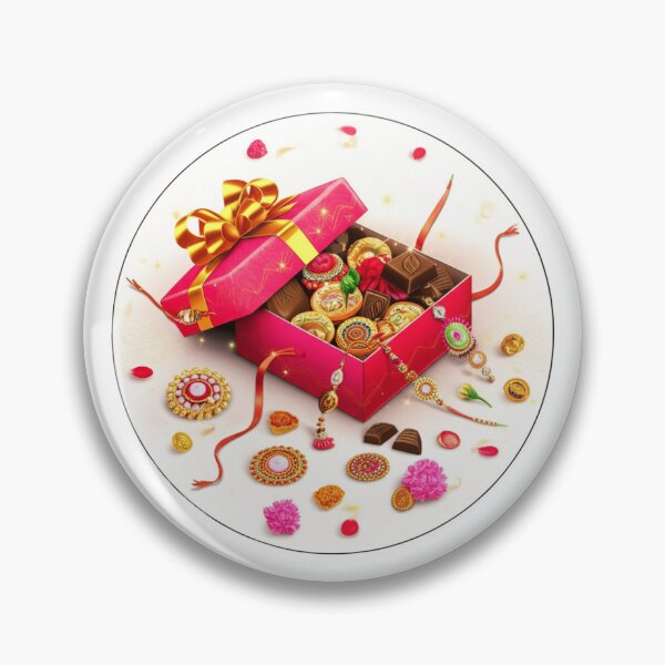 Item preview, Elegant Rakhi Gift Box Celebration Design  designed and sold by PrintBreeze.