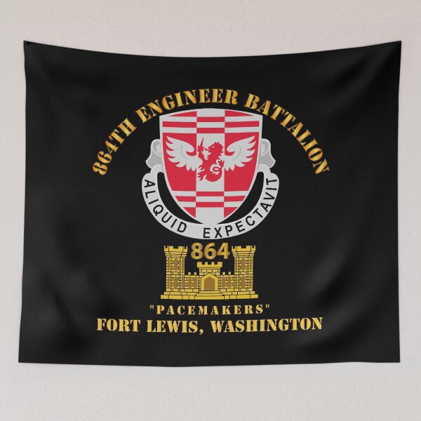 Item preview, Army - 864th Eng Bn w Eng Br  Ft Lewis, WA designed and sold by Military Insignia Products.