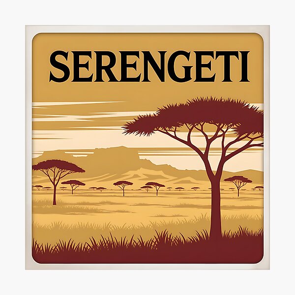 Item preview, Serengeti: Classic-Style Travel Poster designed and sold by LSVart.