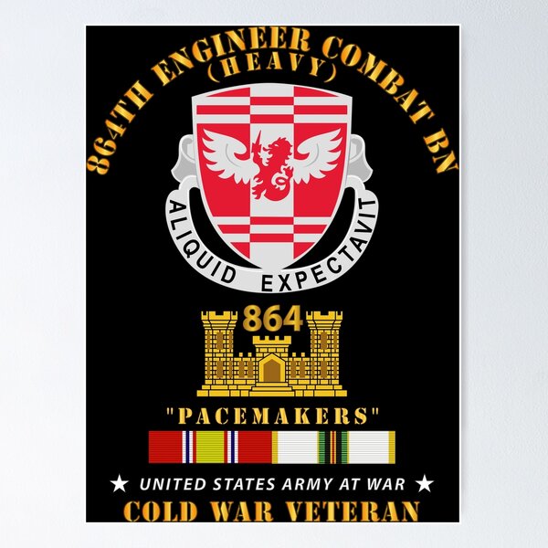 Item preview, Army - 864th Eng Cbt Bn w Eng Br  - COLD SVC designed and sold by Military Insignia Products.