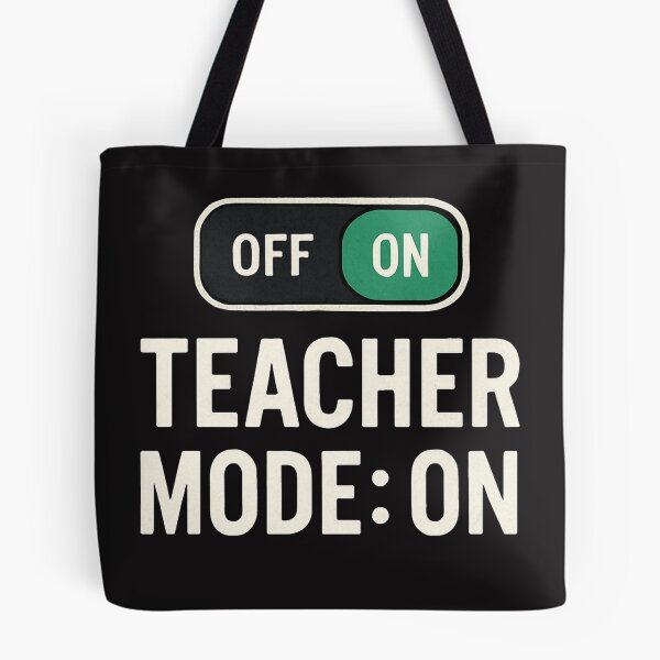 Item preview, Teacher Mode: ON Toggle Switch T-Shirt — Bold Teacher Life Graphic designed and sold by Nara8.