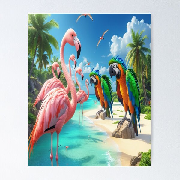 Item preview, Giant Tropical Birds Paradise Island Fantasy designed and sold by Max Store.