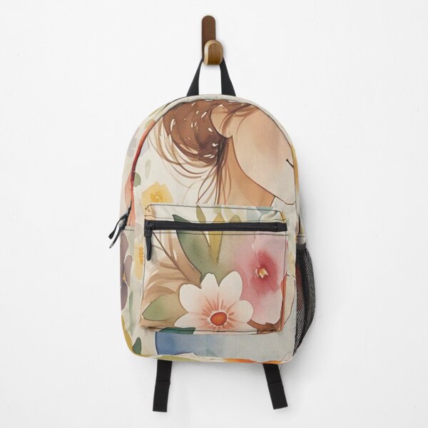 Item preview, Whimsical Floral Girl – Soft Watercolor Spring Illustration designed and sold by A2JRetro.