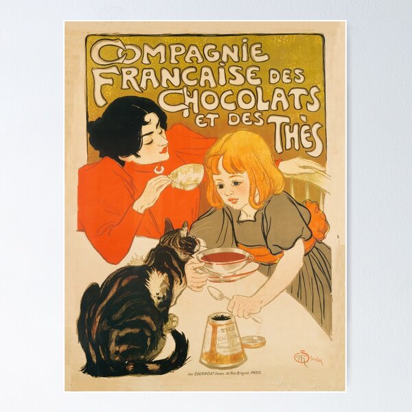 Item preview, Vintage French chocolate poster designed and sold by stevepaint.