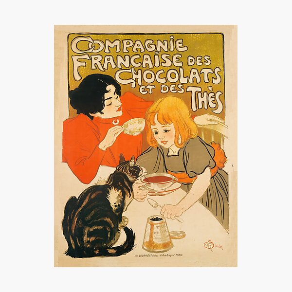 Item preview, Vintage French chocolate poster designed and sold by stevepaint.