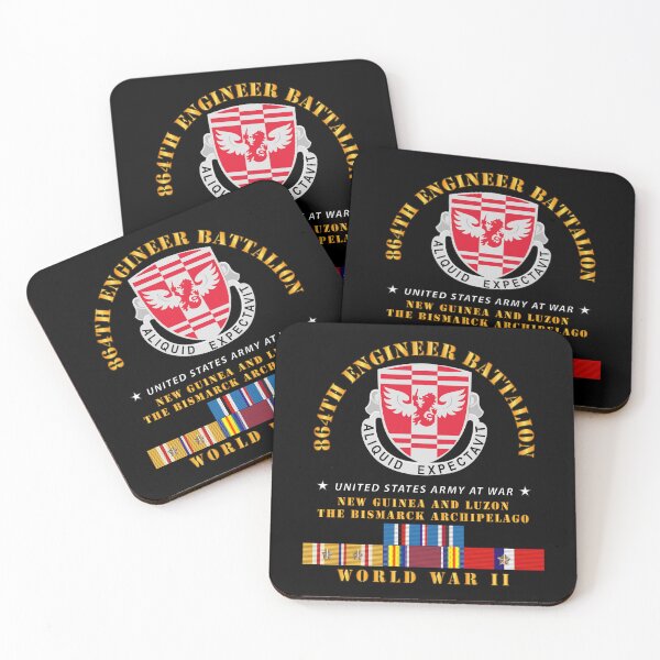 Item preview, Army - 864th Engineer Battalion - WWII w PAC SVC designed and sold by Military Insignia Products.
