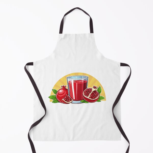 Item preview, A glass of vibrant pomegranate juice alongside a halved fruit, Refreshing pomegranate juice with slices and seeds arranged beautifully around it, (Punica granatum) designed and sold by Danler.