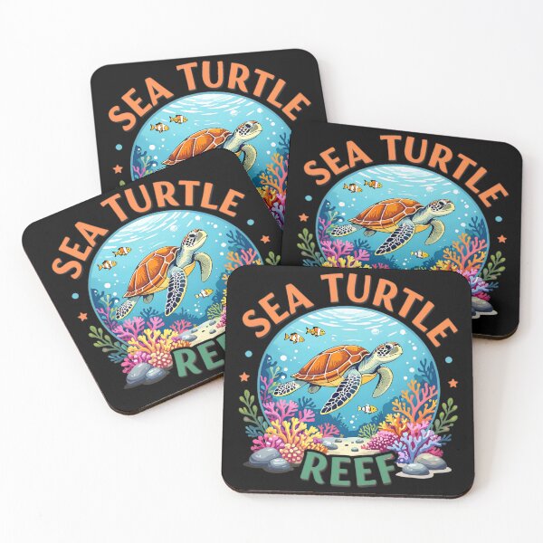 Item preview, Sea Turtle Reef – Colorful Ocean Life Illustration designed and sold by SoftStyleStudio ⭐⭐⭐.