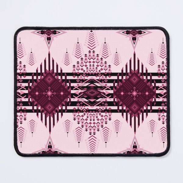 Item preview, Tribal Chevron Diamond Textile Design in Pink and Maroon with Bold Repeating Cultural Elements designed and sold by Jukclassic.