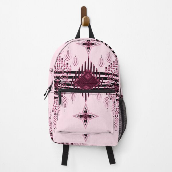 Item preview, Tribal Chevron Diamond Textile Design in Pink and Maroon with Bold Repeating Cultural Elements designed and sold by Jukclassic.