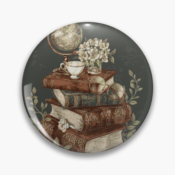 Artikelvorschau, Vintage Schulbank mit Büchern und Tee – Gemütliche akademische Illustration entworfen und verkauft von CheriTanya.
