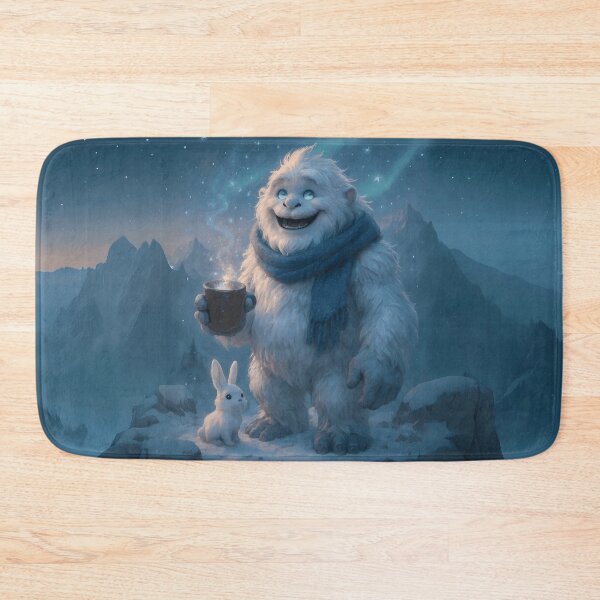 Item preview, Fantasy Yeti – Winter Guardian with Frost Bunny & Cocoa designed and sold by designs_by_s2.