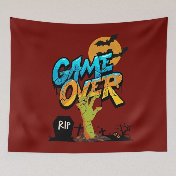 Item preview, Game Over Halloween Zombie Hand | Spooky Gamer Graphic Tee & Merch designed and sold by MP-GRAPHIXS.