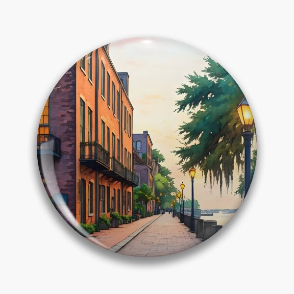 Item preview, Savannah, Georgia: Spring Evening on the Historic Waterfront designed and sold by LSVart.
