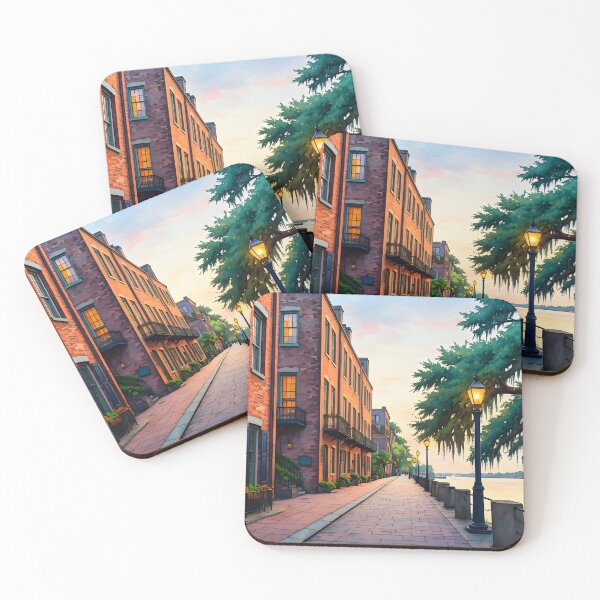 Item preview, Savannah, Georgia: Spring Evening on the Historic Waterfront designed and sold by LSVart.