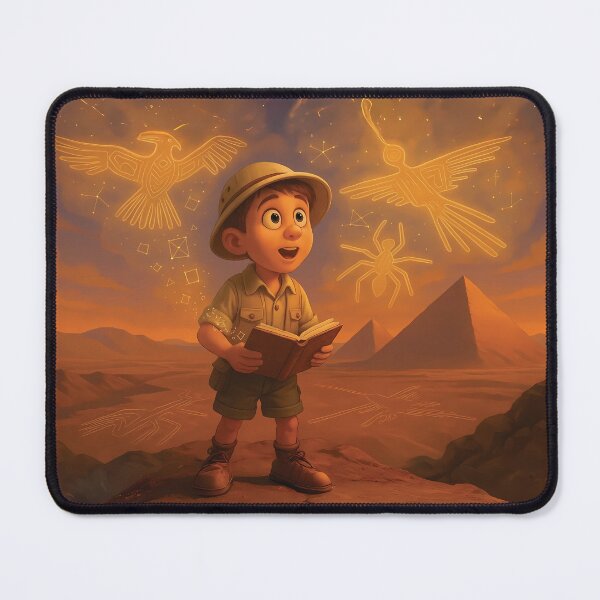 Item preview, Alien Skies Over Nazca – Cute Cartoon Explorer Design designed and sold by designs_by_s2.