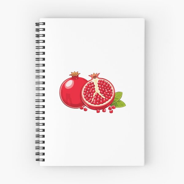 Item preview, A whole and halved ripe pomegranate with seeds scattered nearby, Pomegranate fruit with red seeds and cross section vector illustration of fresh ripe pomegranate halves, (Punica granatum) designed and sold by Danler.