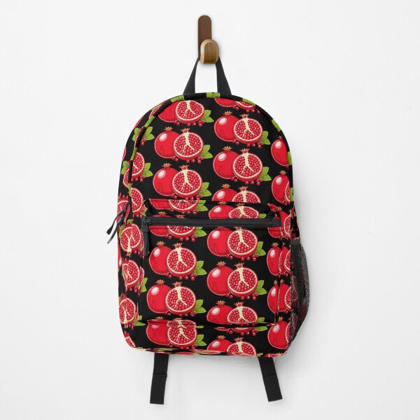 Item preview, A whole and halved ripe pomegranate with seeds scattered nearby, Pomegranate fruit with red seeds and cross section vector illustration of fresh ripe pomegranate halves, (Punica granatum) designed and sold by Danler.