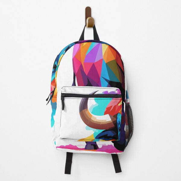Item preview, Geometric Rainbow Buffalo – Bold and Colorful Modern Art designed and sold by Royalsticker.