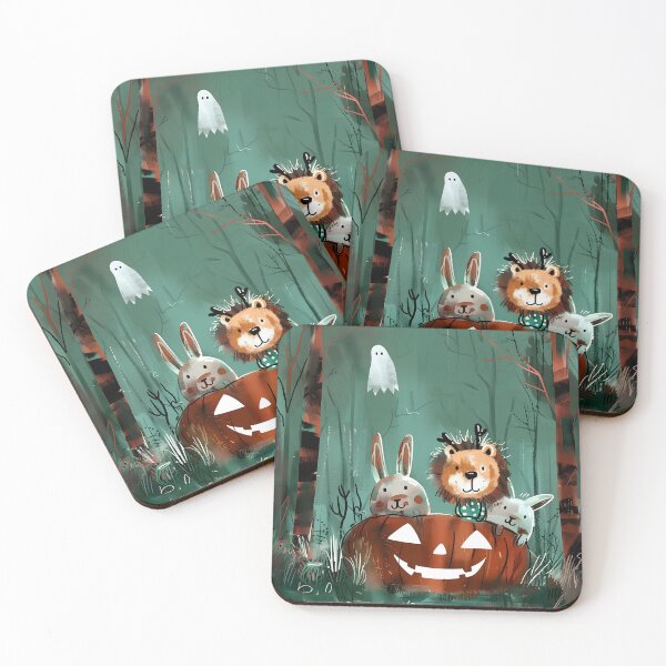Item preview, Pumpkin Parade – Whimsical Halloween Critters designed and sold by WabiSabiSjak.