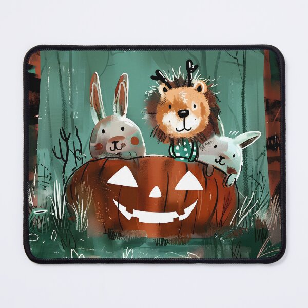 Item preview, Pumpkin Parade – Whimsical Halloween Critters designed and sold by WabiSabiSjak.