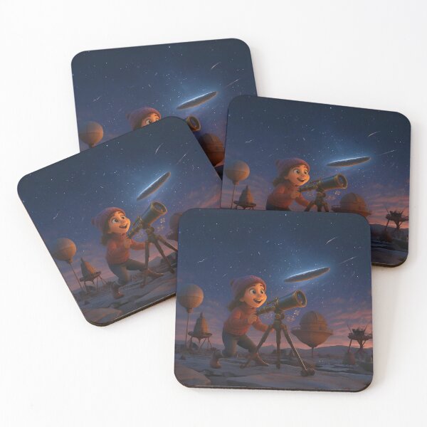 Item preview, Cute Girl Astronomer – ’Oumuamua Cosmic Mystery designed and sold by designs_by_s2.