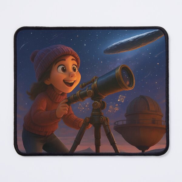Item preview, Cute Girl Astronomer – ’Oumuamua Cosmic Mystery designed and sold by designs_by_s2.