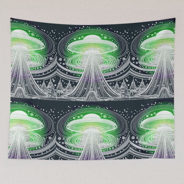 Item preview, Platillo volador batik retro vintage designed and sold by AuroraXGreen.