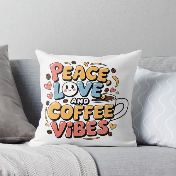 Item preview, Peace, Love, & Coffee Vibes – Aesthetic Coffee Lover designed and sold by robyclub.