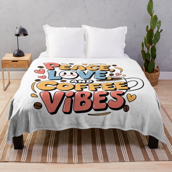 Item preview, Peace, Love, & Coffee Vibes – Aesthetic Coffee Lover designed and sold by robyclub.