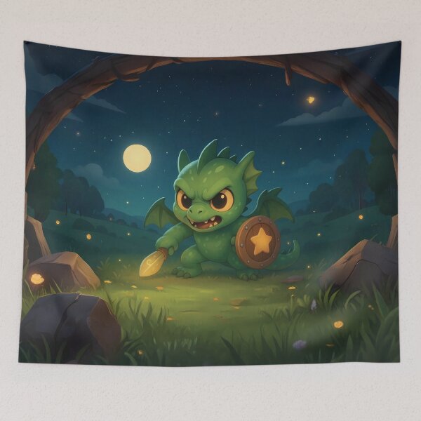Item preview, Cute Cartoon Chupacabra – Cozy Nighttime Defender in the Countryside designed and sold by designs_by_s2.