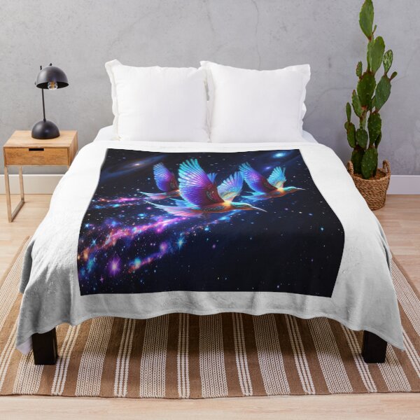 Item preview, Cosmic Birds Soaring Through Starlit Galaxy designed and sold by Max Store.