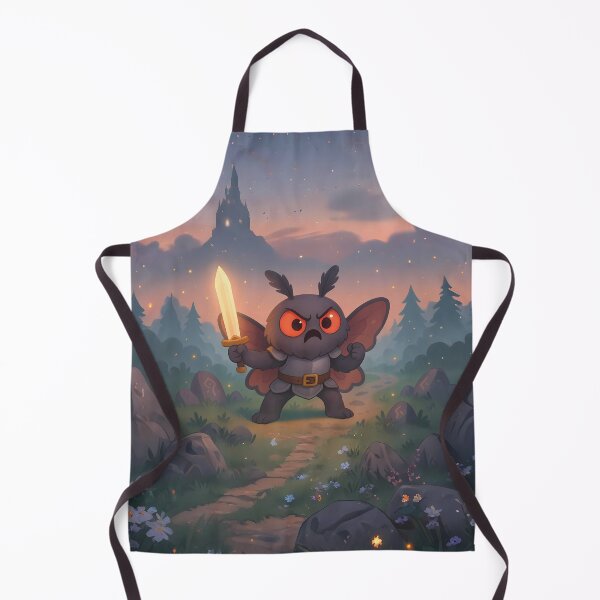 Item preview, Cute Cartoon Mothman – Whimsical Knight Cryptid in Fantasy Battle designed and sold by designs_by_s2.