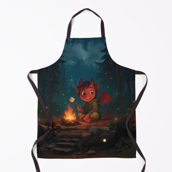 Item preview, Cozy Jersey Devil – Cute Cartoon Cryptid by the Campfire designed and sold by designs_by_s2.