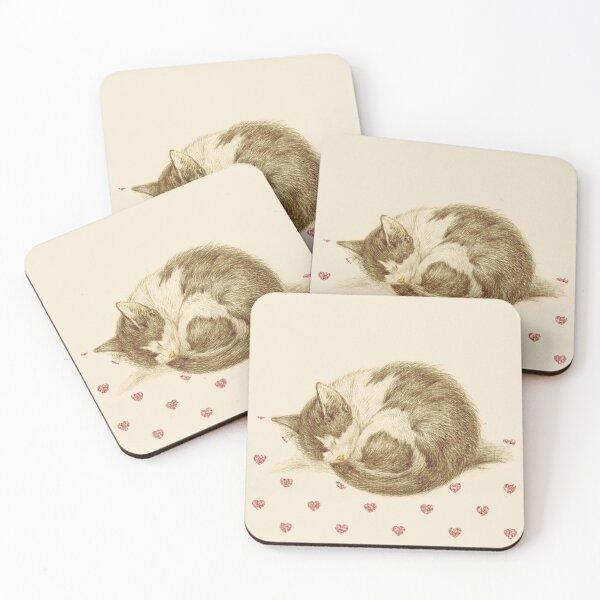 Item preview, sleeping cat, Surrounded by love designed and sold by Nutty-Tees.