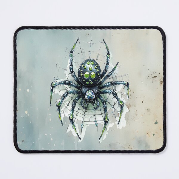 Item preview, Enchanted Huntress – The Green and Blue Spider designed and sold by MysticOzzy.