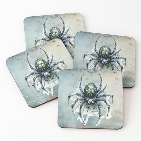 Item preview, Enchanted Huntress – The Green and Blue Spider designed and sold by MysticOzzy.