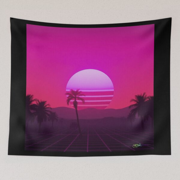 Item preview, Synthwave Summer Retro 80s Neon Landscapes 369 designed and sold by Benito Del Ray.