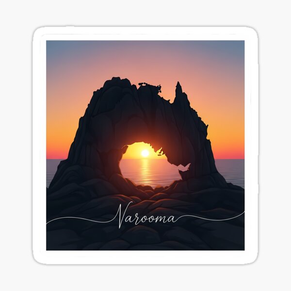 Item preview, Narooma's Golden Hour: A Beautiful and Dreamy Seascape designed and sold by Digital Dreams Arts.