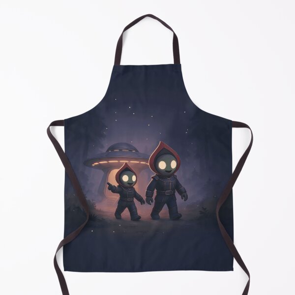 Item preview, Flatwoods Monster Explorers – Cute Retro UFO Twilight Scene designed and sold by designs_by_s2.