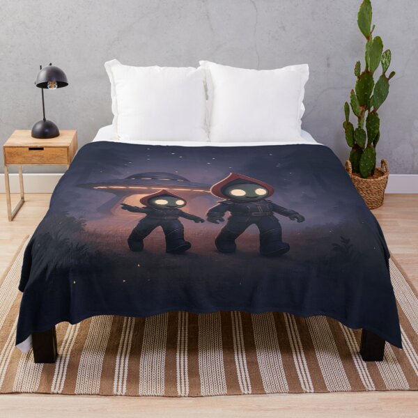 Item preview, Flatwoods Monster Explorers – Cute Retro UFO Twilight Scene designed and sold by designs_by_s2.