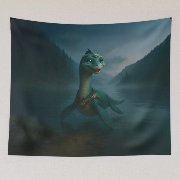 Item preview, Loch Ness Monster Fantasy Art – Mystic Teenage Nessie designed and sold by designs_by_s2.
