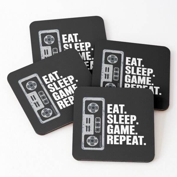 Item preview, Eat Sleep Game Repeat Retro Gamer Life Loop designed and sold by Taans-Creation.