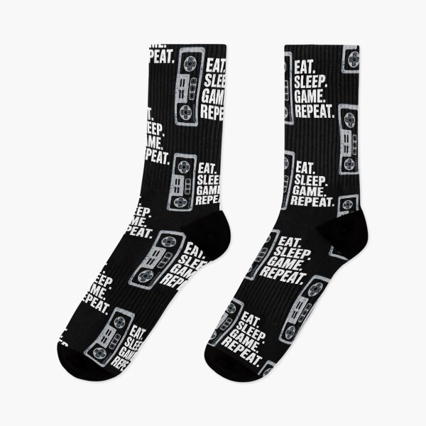 Item preview, Eat Sleep Game Repeat Retro Gamer Life Loop designed and sold by Taans-Creation.