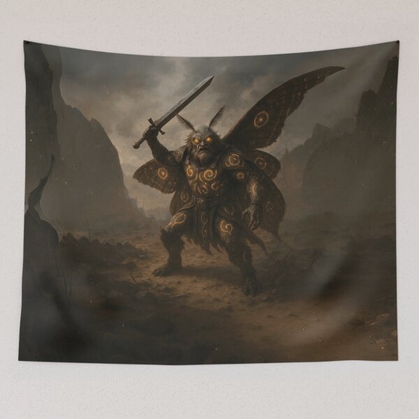 Item preview, Mothman Knight – Dark Fantasy Warrior Artwork designed and sold by designs_by_s2.